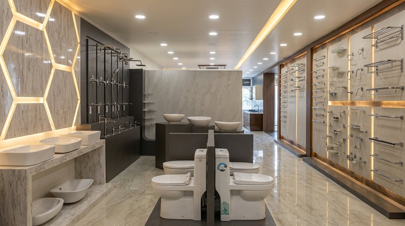 Luxury Sanitaryware and Bath Studio Agrawal Glass House Darbhanga